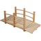 5Ft Garden Wooden Bridge Decoration Backyard Pond W/ Safety Rails Natural/Brown